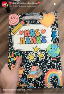 Personalized Teacher Clipboard