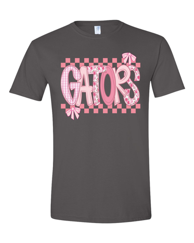 Grey and pink Gator tee