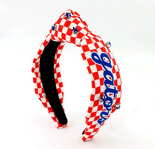 Load image into Gallery viewer, Red Checkered Gator Headband