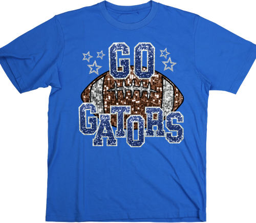 Sparkle Gator football tee