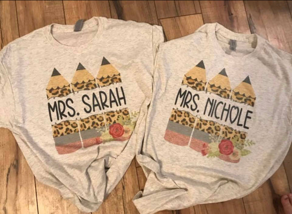 Personalized Pencil Tee